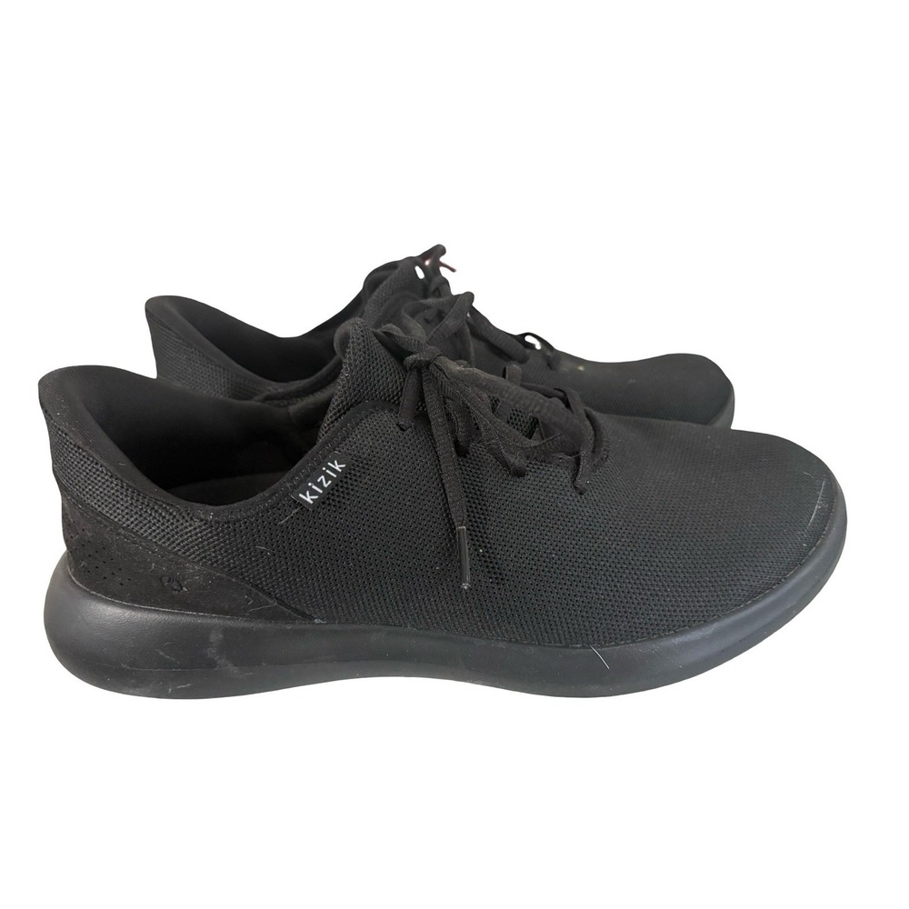 Kizik Madrid Eco Knit Mens‎ 13.5  Wide Black Sneaker Slip On Hands Free Sneaker